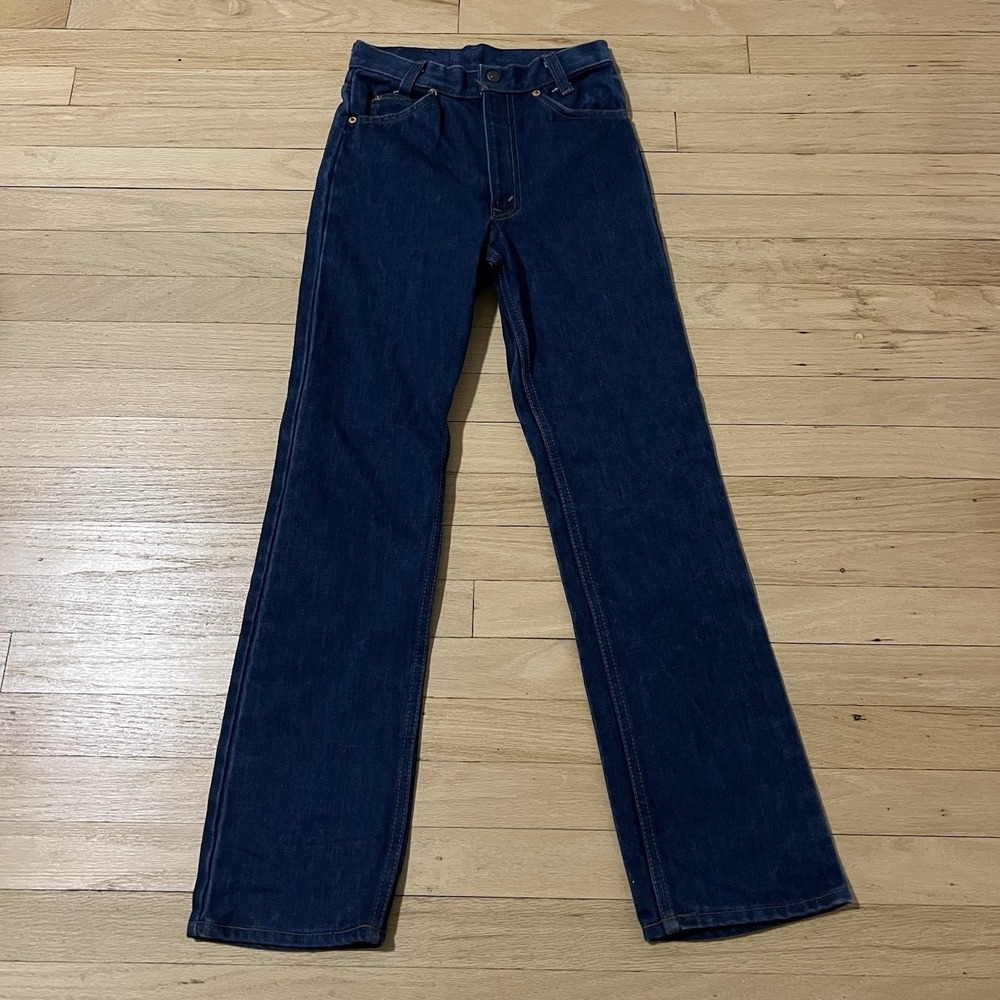 Vintage Levis Jeans Womens 14 Blue‎ Slim Straight Mid Waist Orange Tab USA Denim